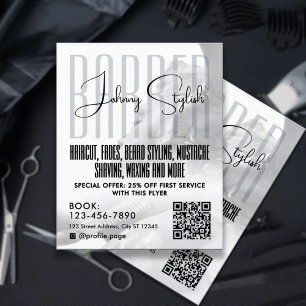 Modern urban stil frisörshopps flyer