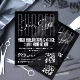 Modern urban stil frisörshopps flyer