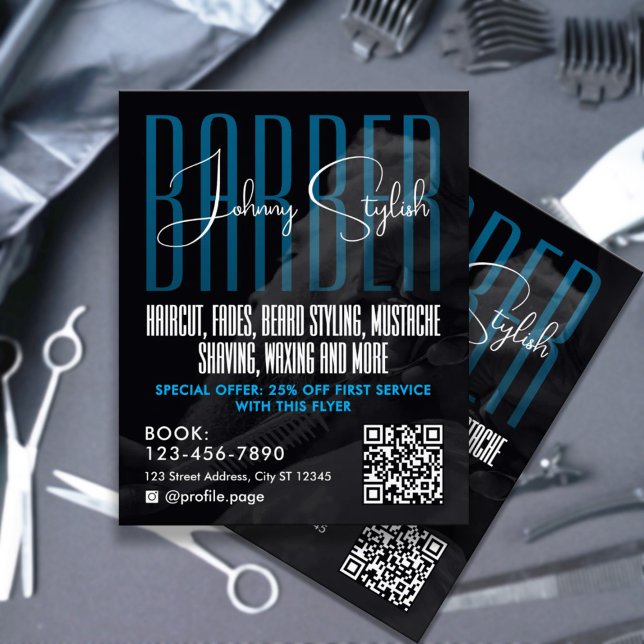 Modern urban stil frisörshopps flyer (Skapare uppladdad)