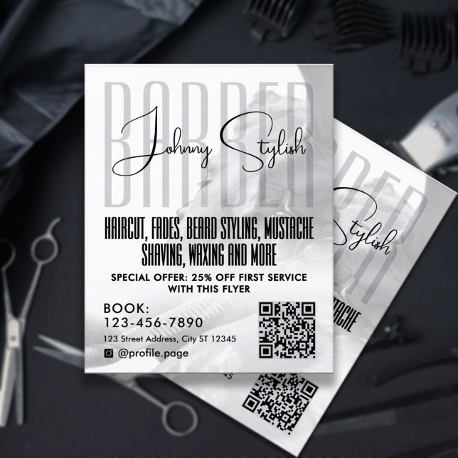 Modern urban style barber shop Flyer (Skapare uppladdad)