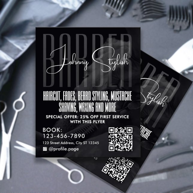Modern urban style barber shop Flyer (Skapare uppladdad)