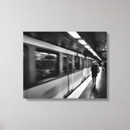 Modern, urbana, parisskt liv canvastryck