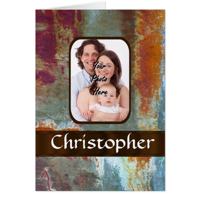 Modern urbaniserad grunde hälsningskort (Framsidan)