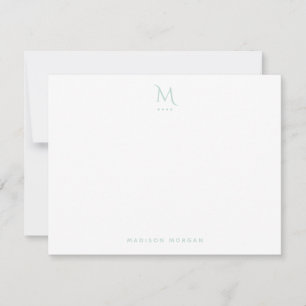 Modern ursprunglig letterpress Simple Seaglass Anteckningskort