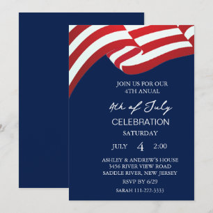 Modern USA Firande 4:e juli, Party-inbjudan Inbjudningar