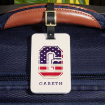 Modern USA Flag Monogram G