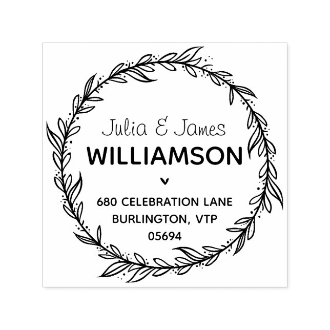 Modern utandning av Land Adress Självfärgande Stämpel (Design)