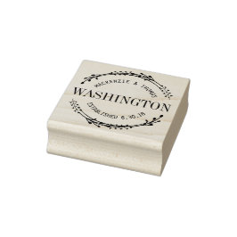 Modern utandningsasbröllop stämpel