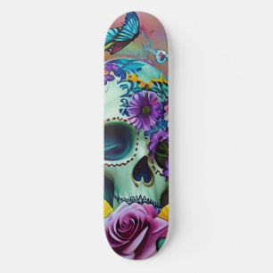 modern utformning av blomsocklarnas skalle mini skateboard bräda 18,5 cm