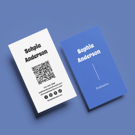 Modern utformning av Lodrät | QR-kod och Social-lä Visitkort