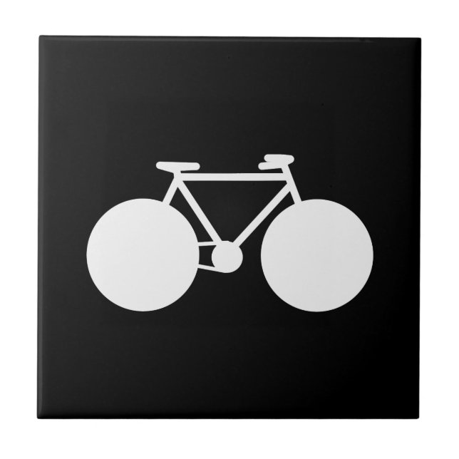 modern utformning av vit cykel kakelplatta (Framsidan)