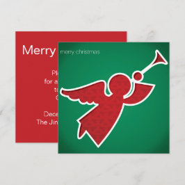 Modern utskärningsängel inbjudningar