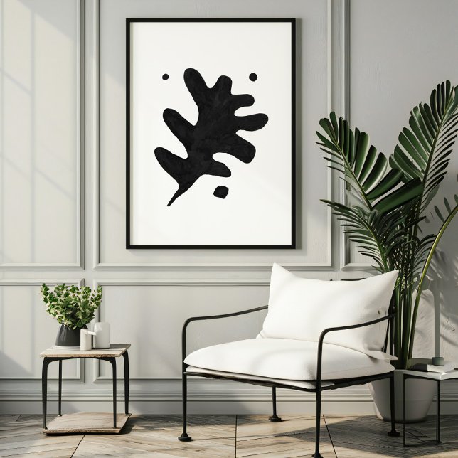 Modern utskrift av flytande konst, svart Gouache Poster (Skapare uppladdad)