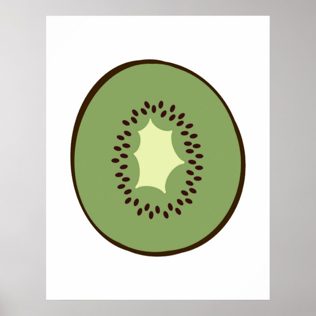Modern utskrift av Kiwi Fruit för ditt kök Poster (Framsidan)