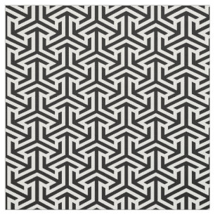 modern utskrift av svart och vitt geometriskt möns tyg