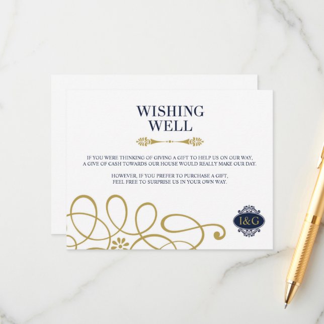 Modern utskrift av Wishing-brunnskortet i Kärlek B Tilläggskort (Fram/Back In Situ)