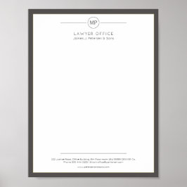 Modern utskriftsvariant för kontorsbrev poster