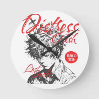 Modern utskriven T-Shirt - Snyggt och Trendig graf Rund Klocka