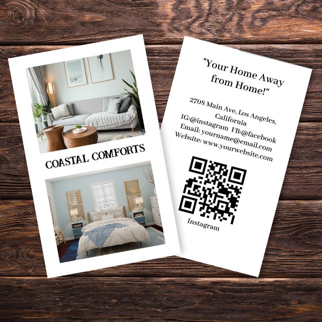 Modern Vacacitet Hyresz QR-kod Visitkort (Skapare uppladdad)
