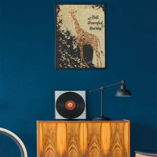 Modern vacker Giraffe Animal Art Poster