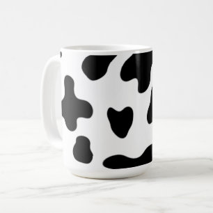 Modern vacker svart och vit ko kaffemugg