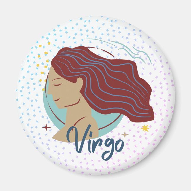 Modern Våg Woman Zodiac Magnet (Framsidan)