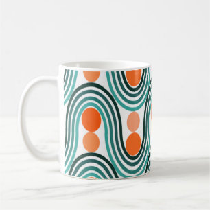 Modern Vågar och cirklar i medelårhundradet Kaffemugg