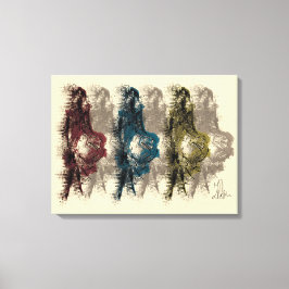 Modern väggdekorerad arbetsyta canvastryck