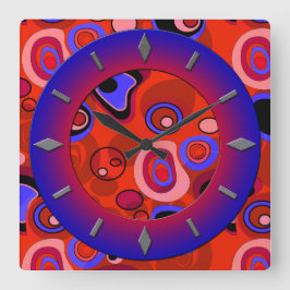 Modern väggklocka. fyrkantig klocka