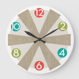 Modern väggklocka i mitten av århundradet - Färg-p