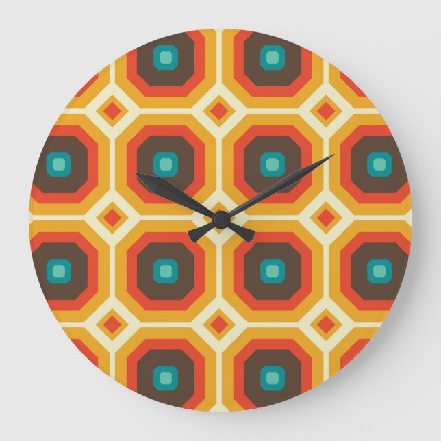 Modern väggklocka i mitten av århundradet, Octagon (Framsida)