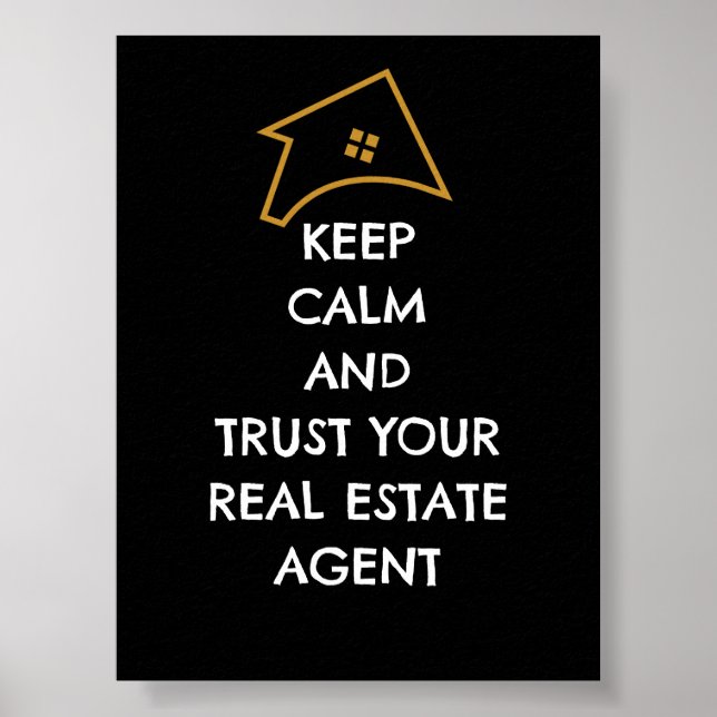 Modern väggkonstaffisch | din betrodda agent  poster (Framsidan)