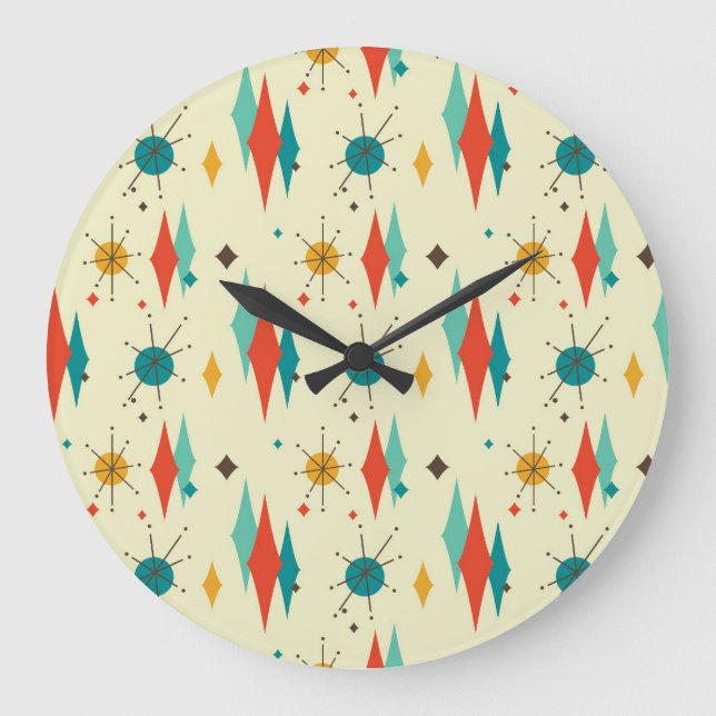 Modern väggsluss i mitten av århundradet, Diamond  Stor Klocka (Framsida)