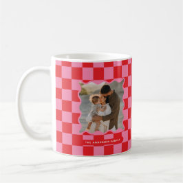 Modern vågigt kant-kontroll - minimal fotojul kaffemugg