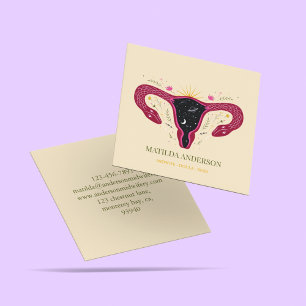Modern Vagina Design Birth Coach Midfru Maturity Fyrkantigt Visitkort
