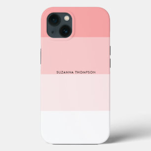 Modern Vågrät Rand Pastel Rosa