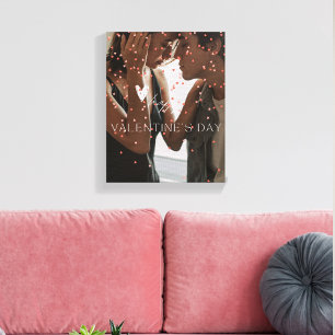 Modern Valentine Day personlig par foto Canvastryck