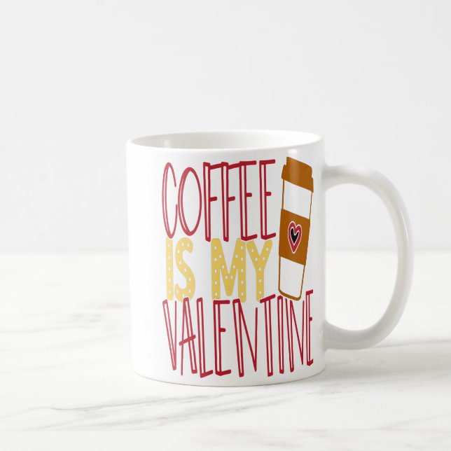 Modern Valentine Kärlek Kaffemugg (Höger)