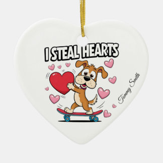 Modern Valentine Ornaments for Girlkompis Gifts Julgransprydnad Keramik