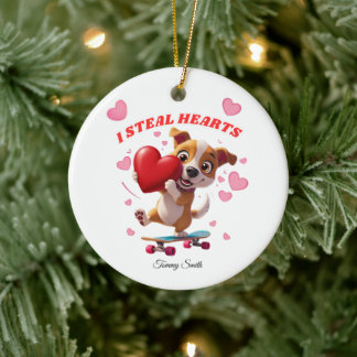 Modern Valentine Ornaments for Girlkompis Gifts Julgransprydnad Keramik