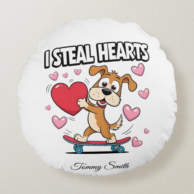 Modern Valentine Pillows for Par Rund Kudde (Framsidan)