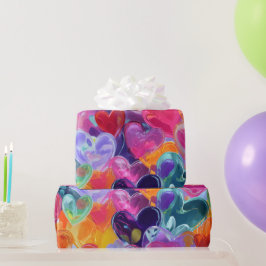 Modern Valentine Wrapping Paper– Abstract Colorful Presentpapper