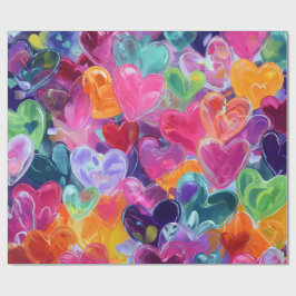 Modern Valentine Wrapping Paper– Abstract Colorful Presentpapper