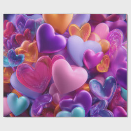 Modern Valentine Wrapping Paper– Abstract Colorful Presentpapper