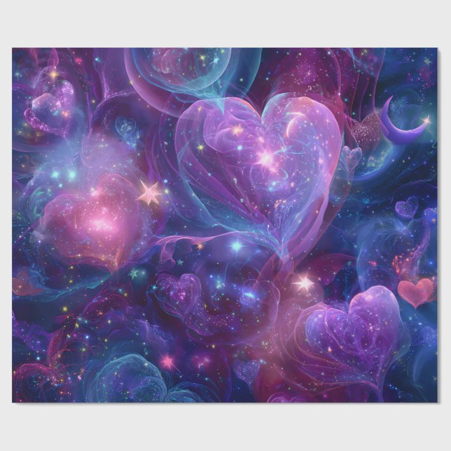 Modern Valentine Wrapping Paper– Abstract Colorful Presentpapper (Platt)
