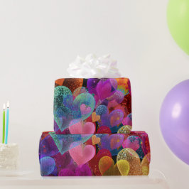 Modern Valentine Wrapping Paper– Abstract Colorful Presentpapper