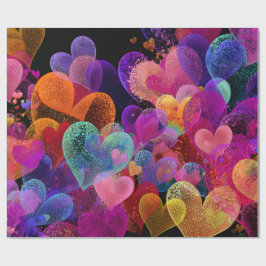 Modern Valentine Wrapping Paper– Abstract Colorful Presentpapper
