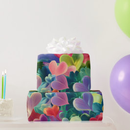 Modern Valentine Wrapping Paper– Abstract Colorful Presentpapper