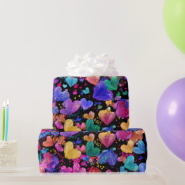 Modern Valentine Wrapping Paper– Abstract Colorful Presentpapper