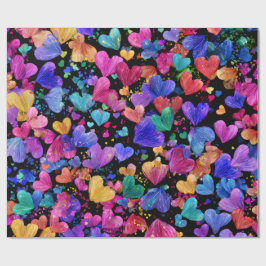 Modern Valentine Wrapping Paper– Abstract Colorful Presentpapper
